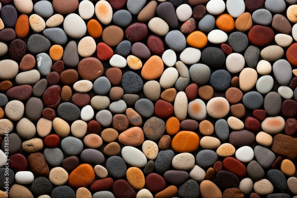 Pebble Mosaic Material Structure Background - Generative AI Pebble Mosaic Material Structure Background - Generative AI