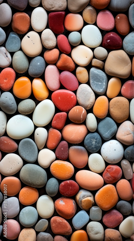 Pebble Mosaic Material Structure Background - Generative AI Pebble Mosaic Material Structure Background - Generative AI