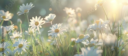 Detailed view of daisies in...