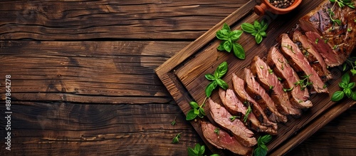 Top view of sliced grilled ...