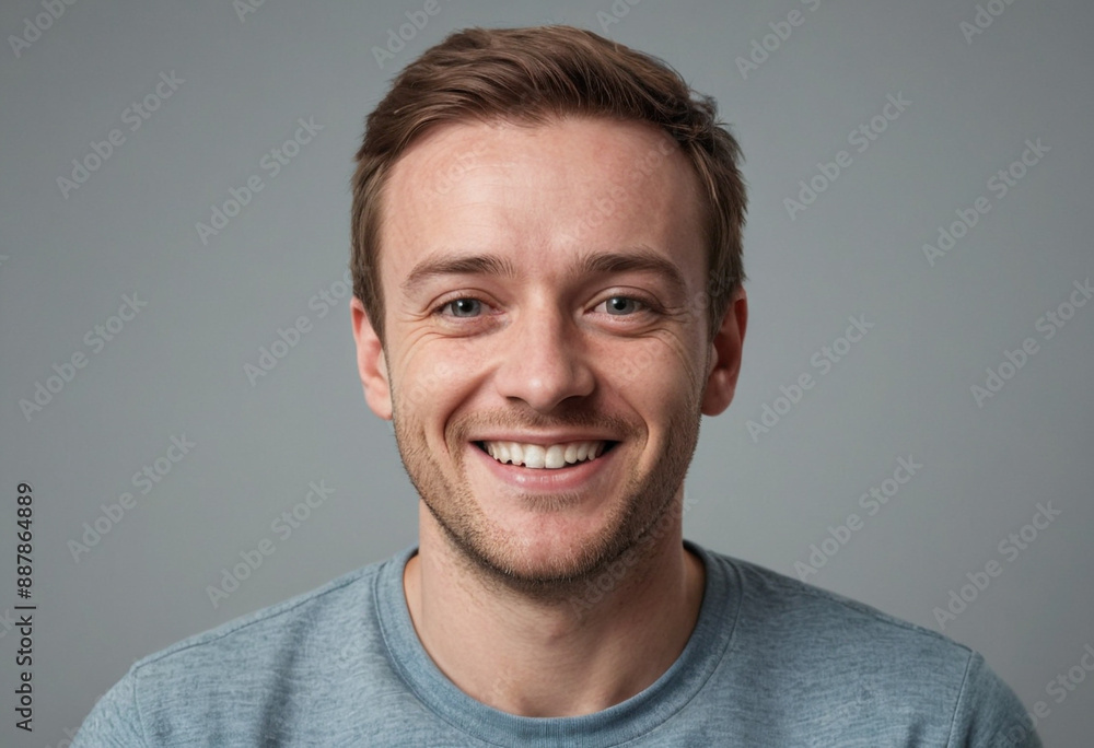 Portrait view of a regular happy smiling Ireland man, ultra realistic, candid, social media, avatar image, plain solid background Portrait view of a regular happy smiling Ireland man, ultra realistic, candid, social media, avatar image, plain solid background