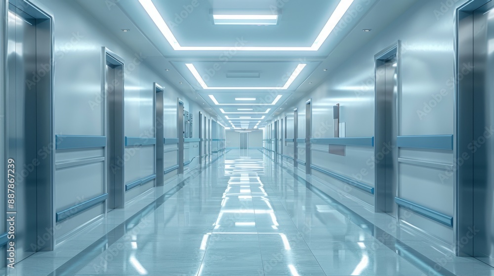 Modern Hospital Corridor Modern Hospital Corridor