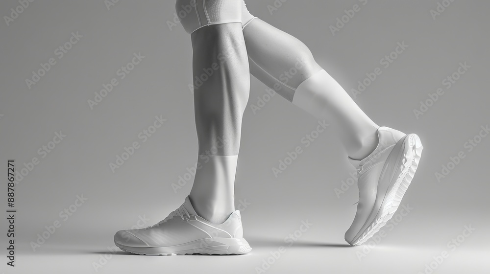 Running legs in sportswear athletic concept Running legs in sportswear athletic concept