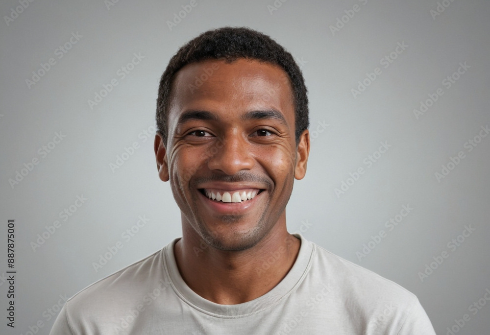 Portrait view of a regular happy smiling Belize man, ultra realistic, candid, social media, avatar image, plain solid background Portrait view of a regular happy smiling Belize man, ultra realistic, candid, social media, avatar image, plain solid background
