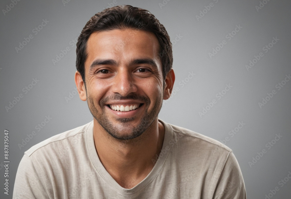 Portrait view of a regular happy smiling Costa Rica man, ultra realistic, candid, social media, avatar image, plain solid background Portrait view of a regular happy smiling Costa Rica man, ultra realistic, candid, social media, avatar image, plain solid background