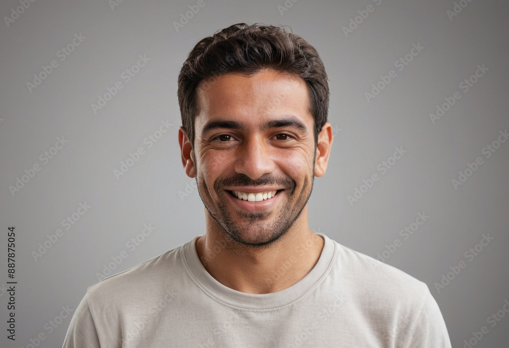 Portrait view of a regular happy smiling Costa Rica man, ultra realistic, candid, social media, avatar image, plain solid background Portrait view of a regular happy smiling Costa Rica man, ultra realistic, candid, social media, avatar image, plain solid background
