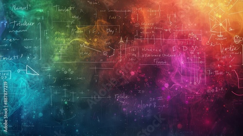 Teacher s Day background with abstract chalkboard blurred text and vibrant lights