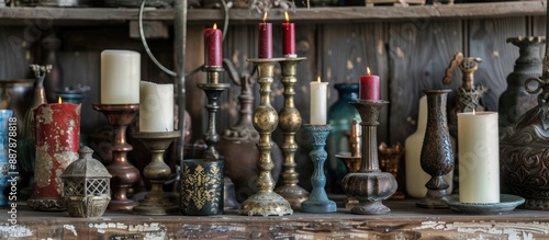 Assorted vintage candle hol...