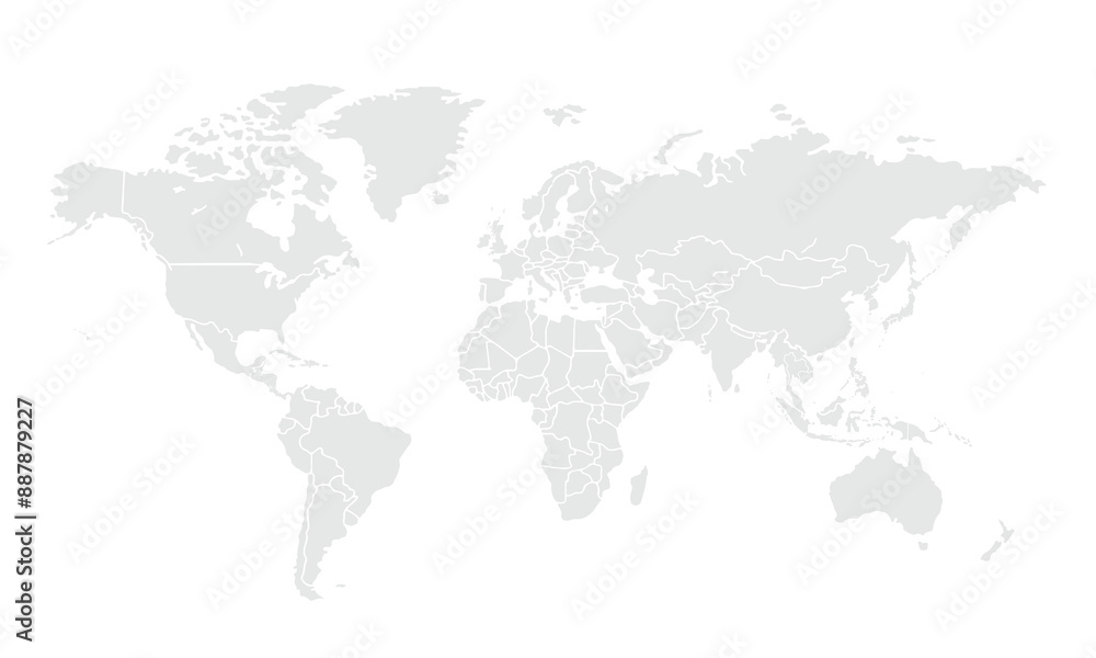 World map Grayscale,isolated on white background for website layouts,background,education, precise,customizable,Travel worldwide,map silhouette backdrop,earth geography, political,reports. World map Grayscale,isolated on white background for website layouts,background,education, precise,customizable,Travel worldwide,map silhouette backdrop,earth geography, political,reports.