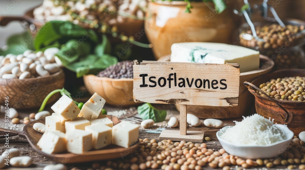 Products contain isoflavones on the table. Selective focus. Products contain isoflavones on the table. Selective focus.