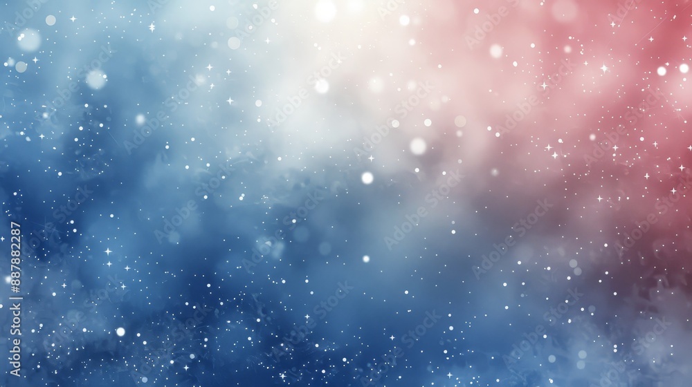 Fototapeta premium Gradient navy to sky blue with shimmering white and red accents patriotic wallpaper