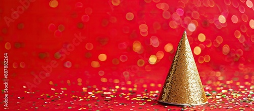 Golden party hat with rhine...