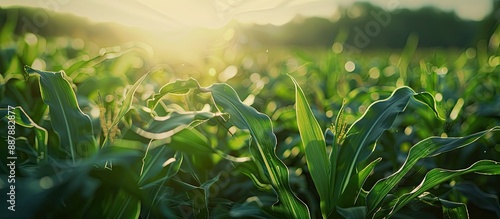 Lush greenery in a field of...