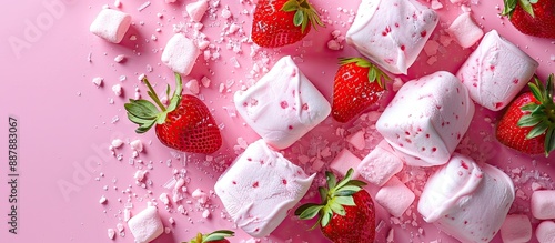 Pink homemade marshmallows ...
