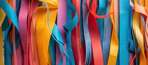 Vibrant paper strips create...