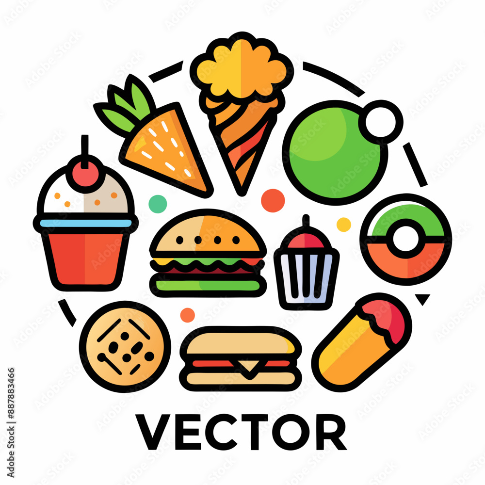 food and drink icons logo vector illustration food and drink icons logo vector illustration