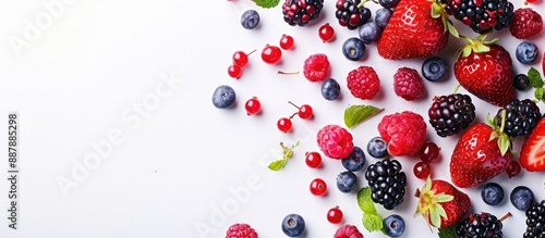 Top view of fresh ripe berr...