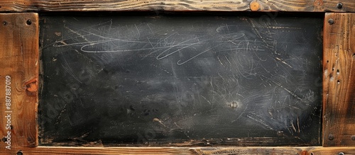 Wooden framed blackboard wi...