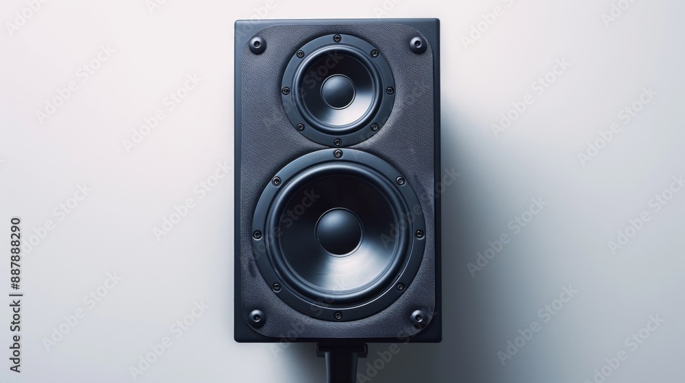 High-Quality Audio Speaker on Minimalist Background High-Quality Audio Speaker on Minimalist Background