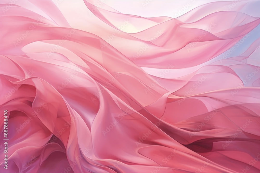 Obraz premium Silk Material Structure Background - Generative AI