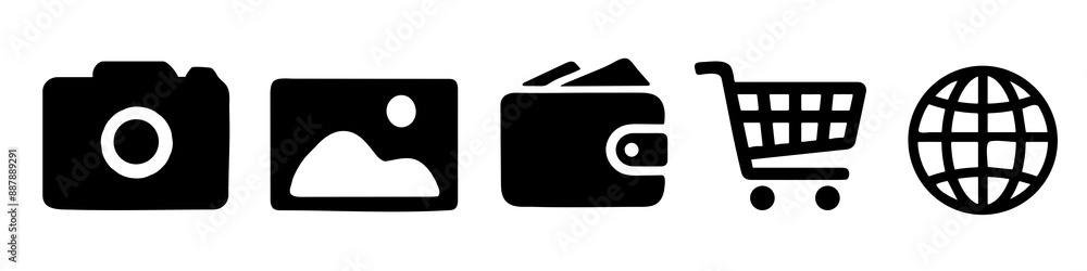 Business app icons png cut out element set Business app icons png cut out element set