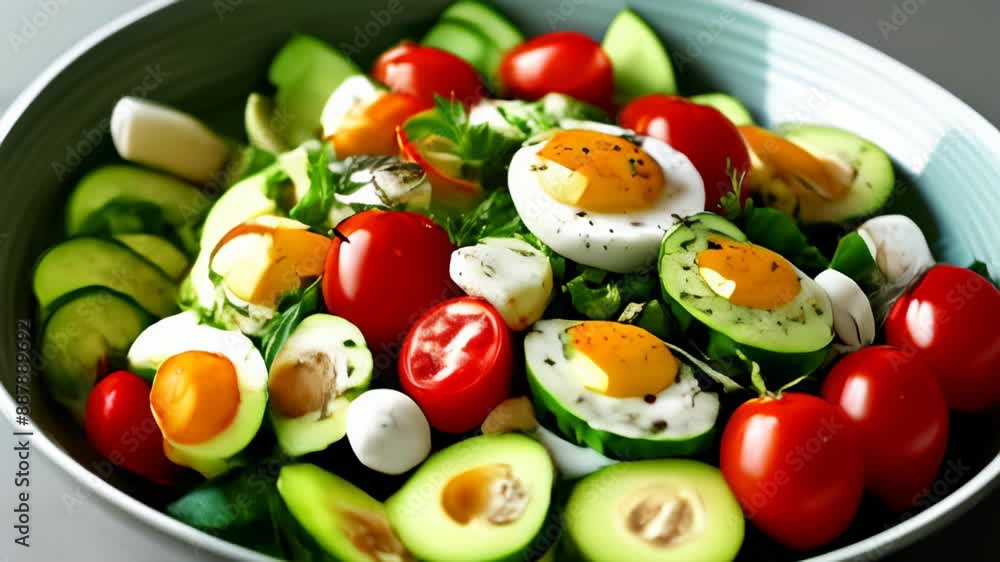 Fresh and vibrant salad ready to be enjoyed Fresh and vibrant salad ready to be enjoyed