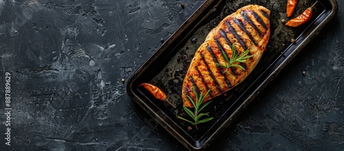 Top view of a grilled chick...