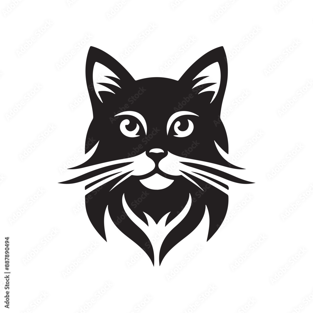 Cat head Silhouette vector eps Cat head Silhouette vector eps
