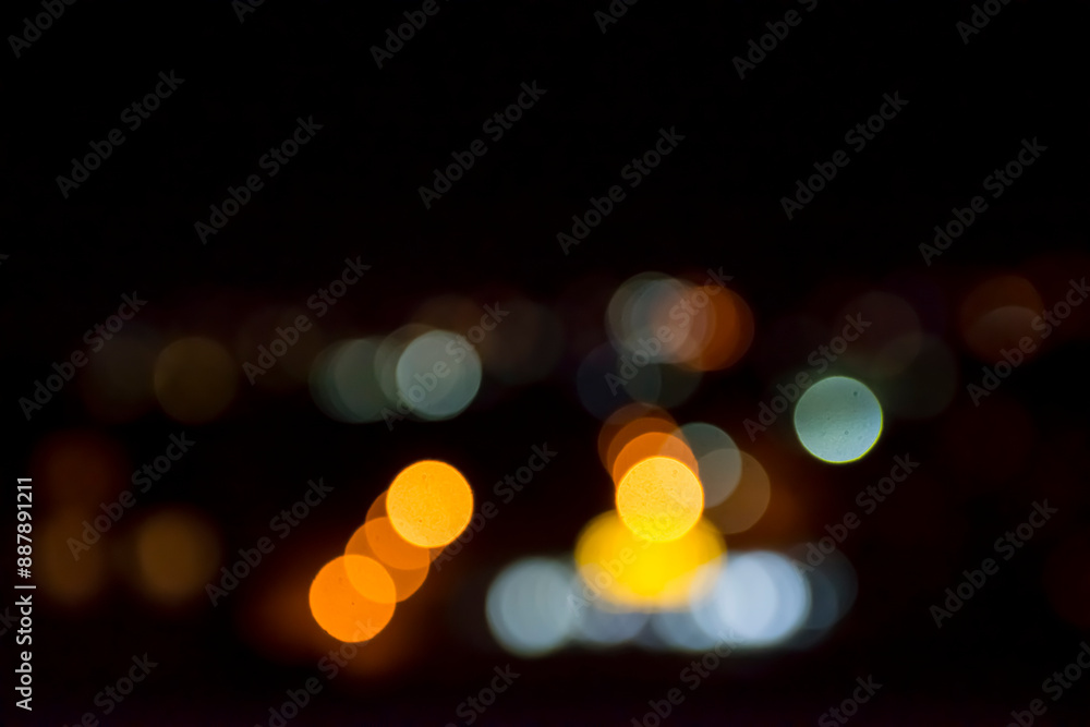 Abstract circular bokeh background of city night light, defocused Abstract circular bokeh background of city night light, defocused