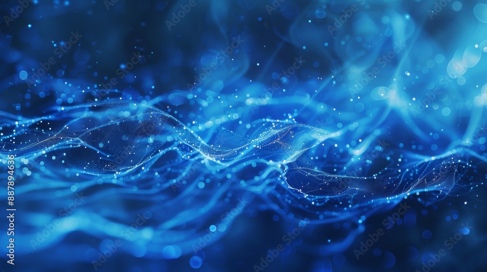 Naklejka premium Abstract Blue Wave Background
