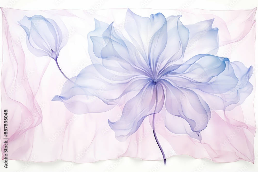 Obraz premium Chiffon Material Structure Background - Generative AI