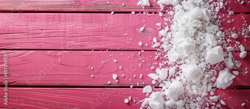 Pink wooden surface with a ...