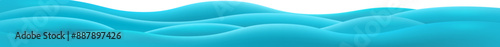 3d realistic cartoon blue waves isolated on transparent background. Summer wide sea landscape design element with blue waves. Minimal nature turquoise composition with water. Vector illustration
