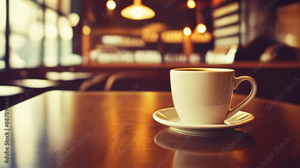 Cozy coffee moment in warm ambiance Cozy coffee moment in warm ambiance