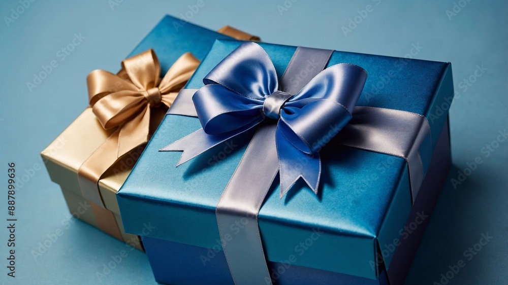 Gift with a bow. Box in festive packaging. Gift with a bow. Box in festive packaging.