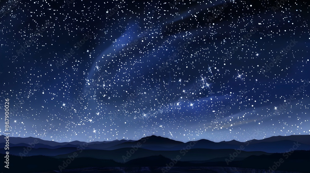 Fototapeta premium Perfect starry night sky background