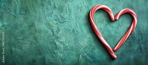Christmas candy cane heart ...