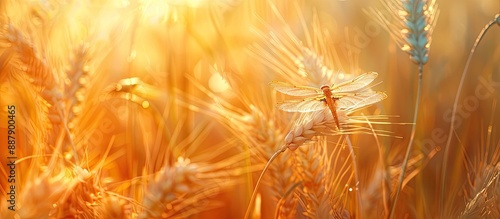Scenic field of golden rye ...