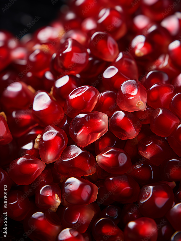 Pomegranate garnet, grains or seeds whole close-up on the whole picture space. Pattern for juice advertising, healthy food, commercials. Pomegranate garnet, grains or seeds whole close-up on the whole picture space. Pattern for juice advertising, healthy food, commercials.