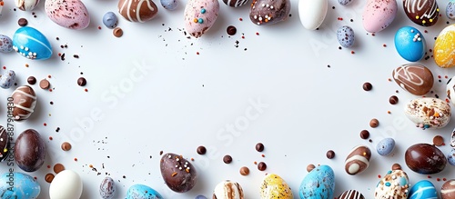 A colorful Easter frame mad...