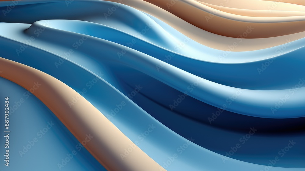 Three dimensional render of wavy pattern. waves abstract background texture Three dimensional render of wavy pattern. waves abstract background texture