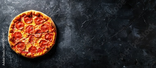 Top view of homemade pizza ...