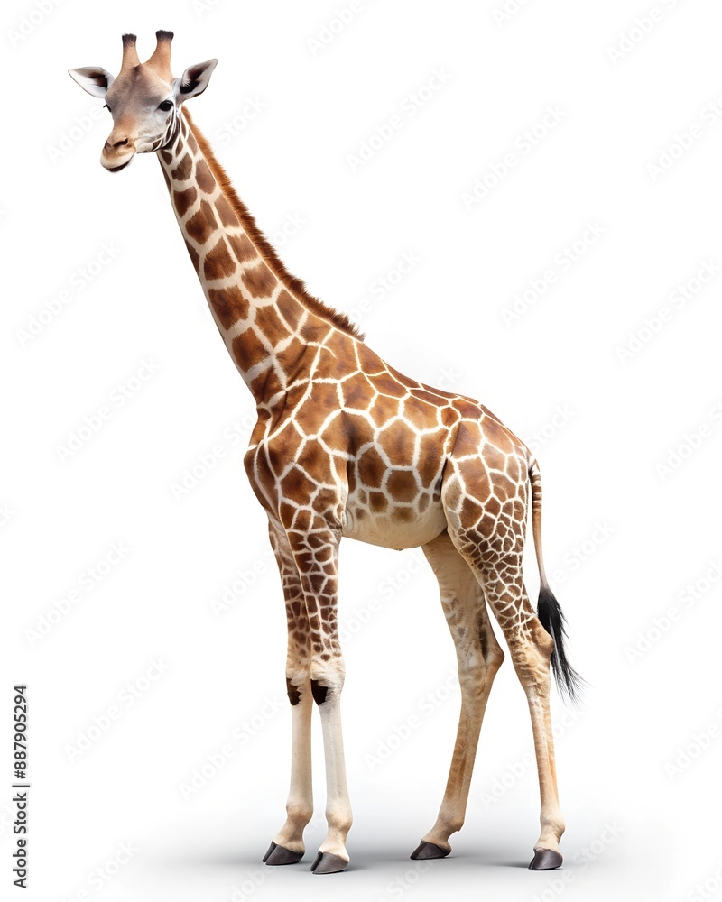 Fototapeta premium giraffe isolated on white