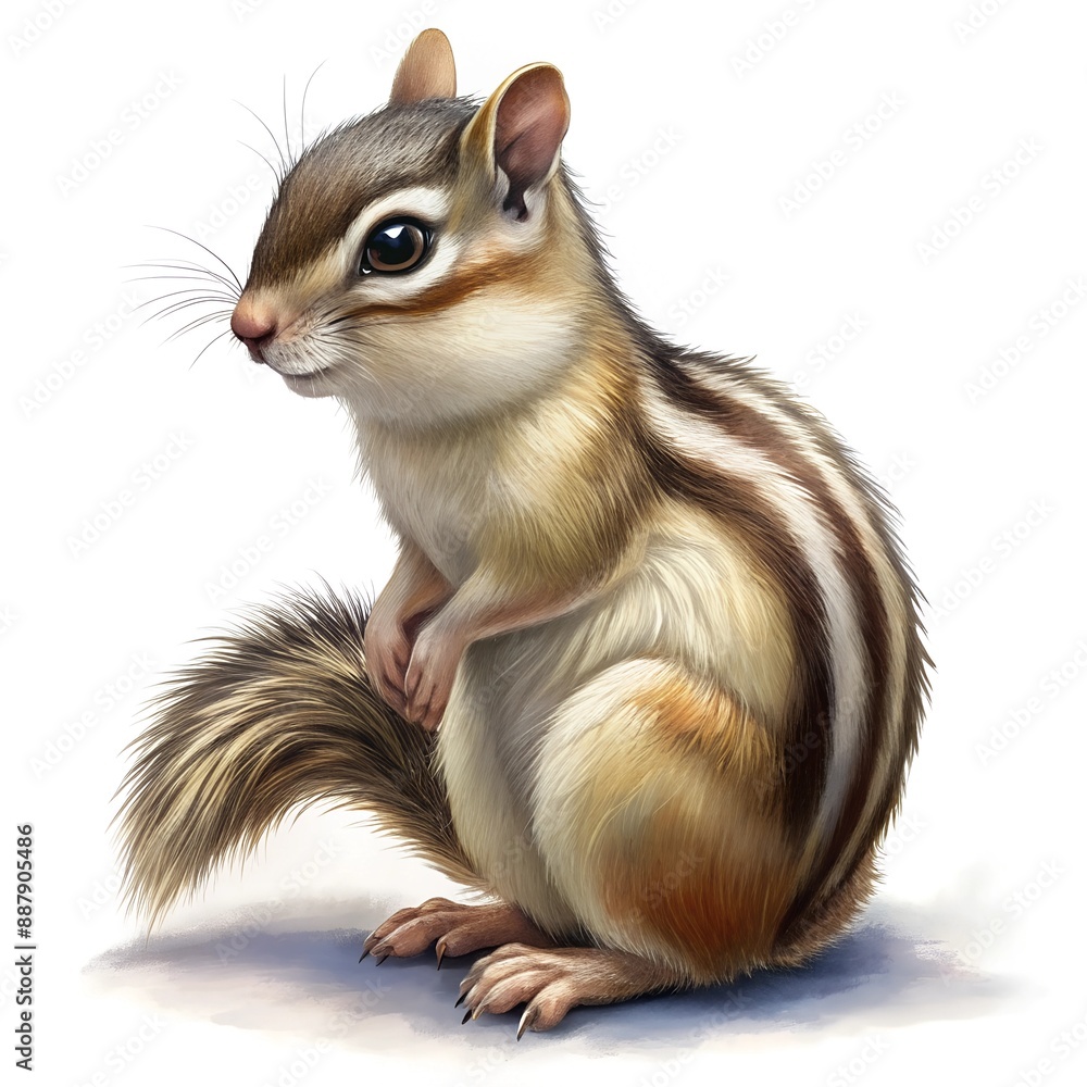 Illustration of chipmunk isolated on white background. Illustration of chipmunk isolated on white background.