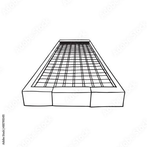 Doodle of a concrete driveway with forms and rebar