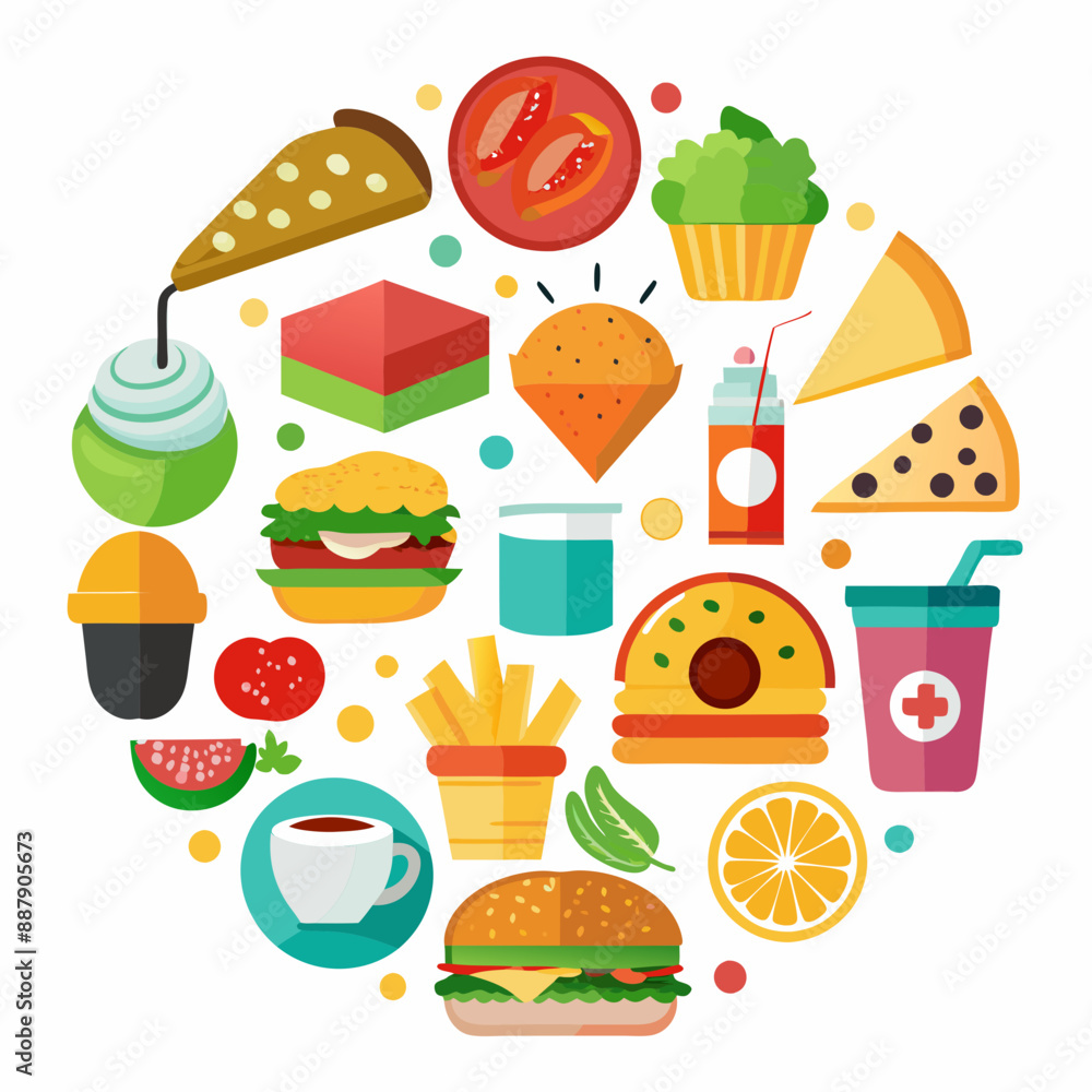food and drink icons logo vector illustration food and drink icons logo vector illustration