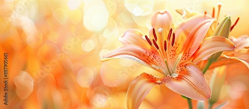 Close up of an orange lily ...