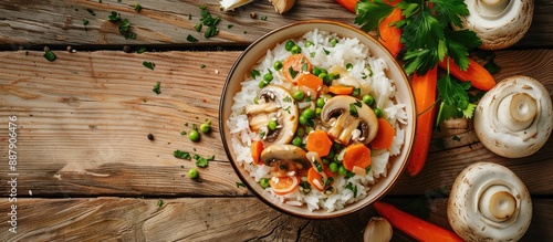 A vegetarian Asian style di...