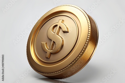 dollar gold coin illustration