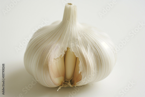 Heirloom garlic bulb with p...